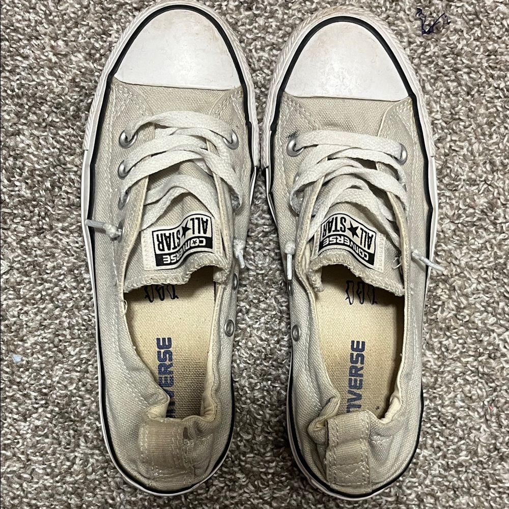 Converse Women's Off-White Canvas Sneakers